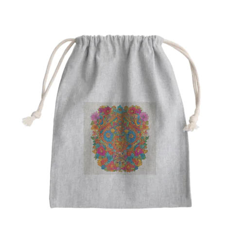 花がら Mini Drawstring Bag