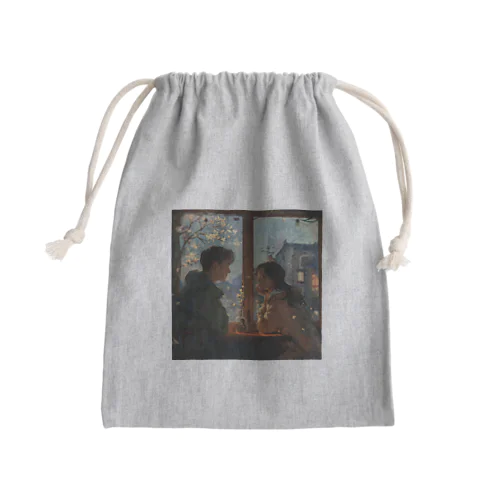 見つ目会う二人の愛しさの瞬間　なでしこ1478 Mini Drawstring Bag