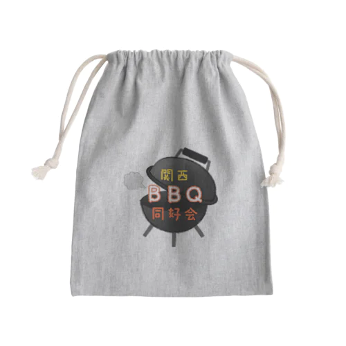 ②【ロゴ】関西BBQ同好会（背景無し） Mini Drawstring Bag