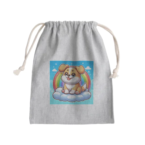 雲に乗った犬 Mini Drawstring Bag