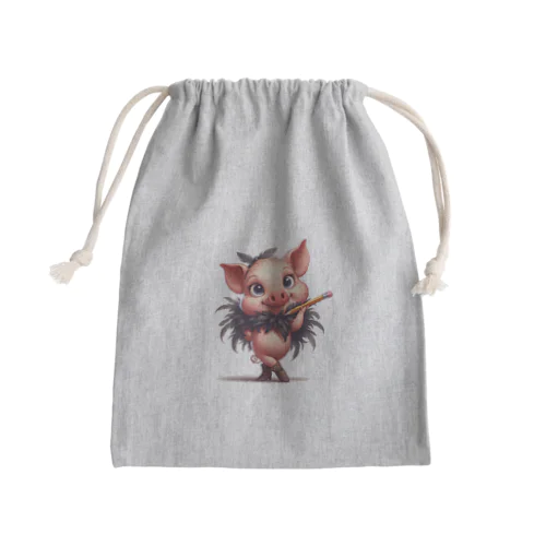 子豚アーティスト Mini Drawstring Bag