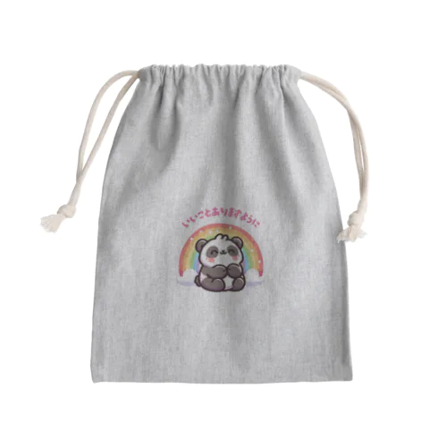 虹色パンダ Mini Drawstring Bag