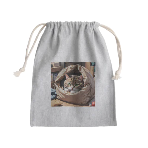 Kikimimiネコ（袋入り） Mini Drawstring Bag