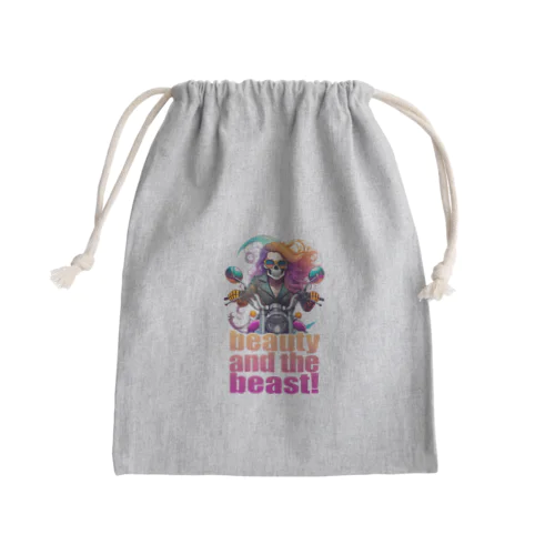 beauty and the beast! Mini Drawstring Bag