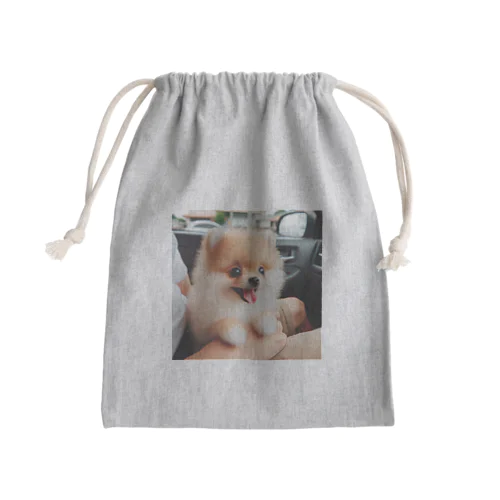 ご主人大好きポメさん Mini Drawstring Bag