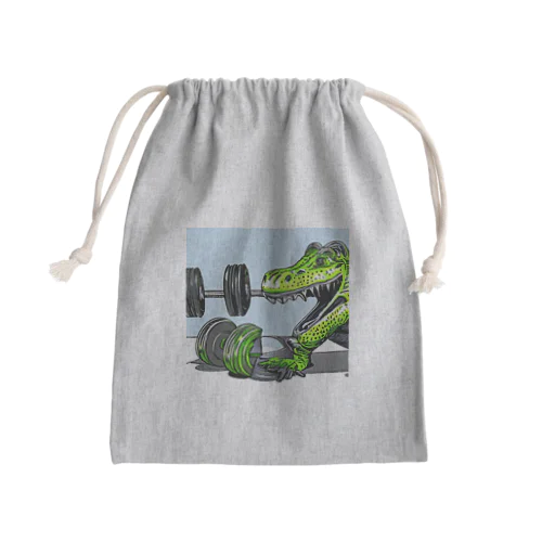 ワニのトレーニング Mini Drawstring Bag