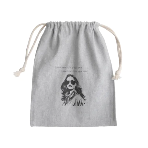 大人かわいい女性パート４ Mini Drawstring Bag