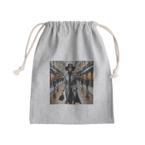 "Inspired by Parisian streets" Mini Drawstring Bag