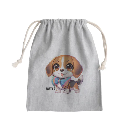 パーティービーグル Mini Drawstring Bag