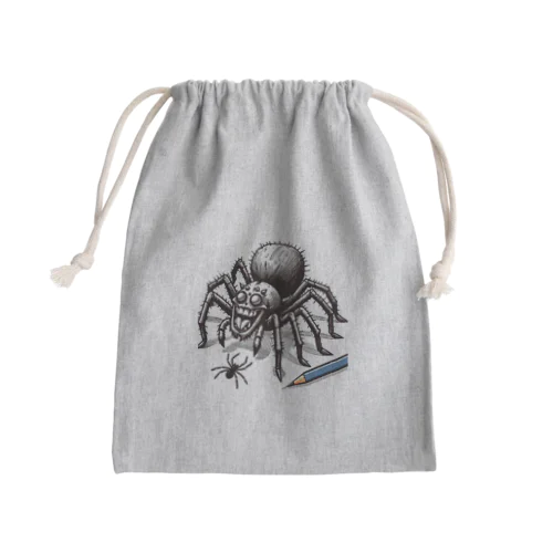 クモ柄 Mini Drawstring Bag