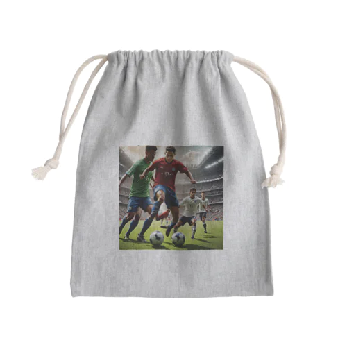 カッコいいサッカー画像グッズです Mini Drawstring Bag