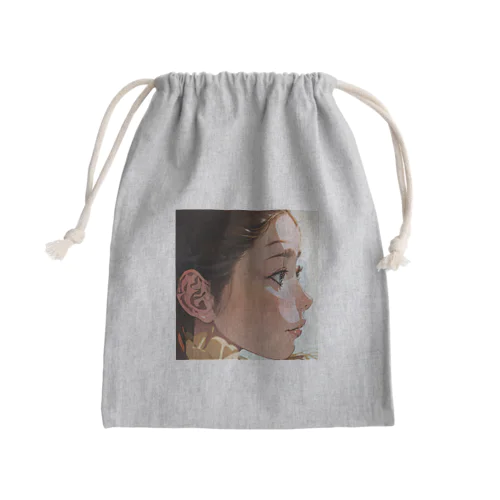 美人 Mini Drawstring Bag