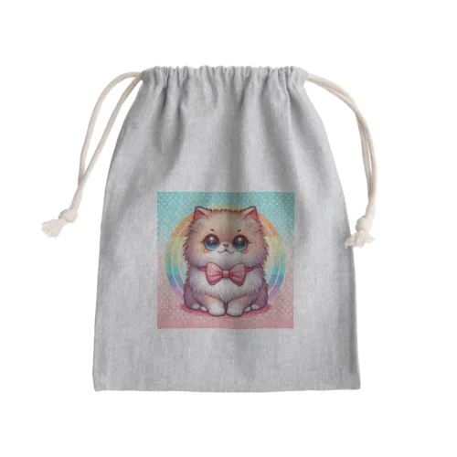 ほっこり猫イラスト Mini Drawstring Bag