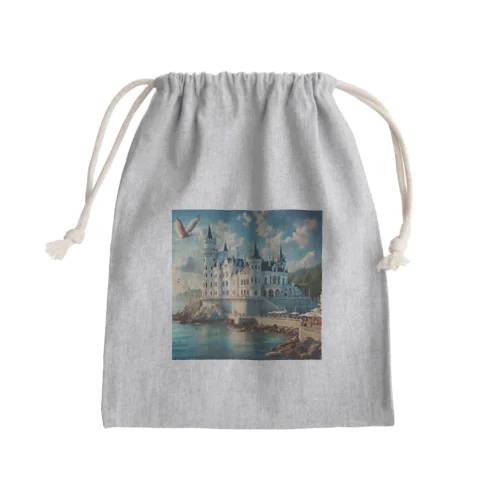 海辺の綺麗な城 Mini Drawstring Bag