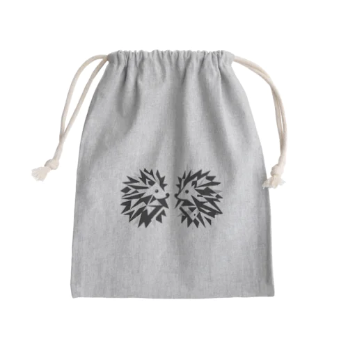 ハリネズミ　ツインズ Mini Drawstring Bag