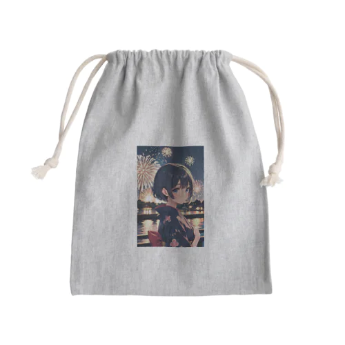 浴衣の可愛い女の子 Mini Drawstring Bag