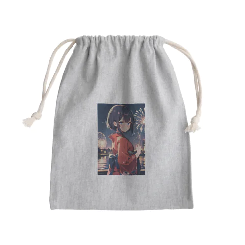 浴衣の可愛い女の子 Mini Drawstring Bag