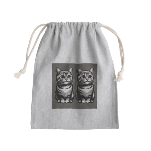 双子座の猫 Mini Drawstring Bag