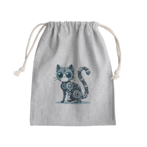 メカニカルな猫 Mini Drawstring Bag
