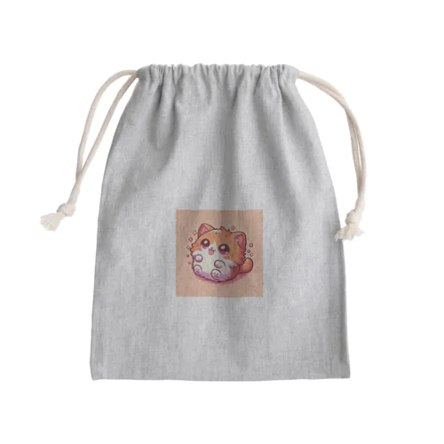 まんまるこねこ Mini Drawstring Bag