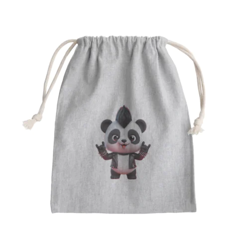 パンダロック Mini Drawstring Bag