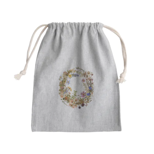 押し花のリース自然の美しさ　なでしこ1478 Mini Drawstring Bag