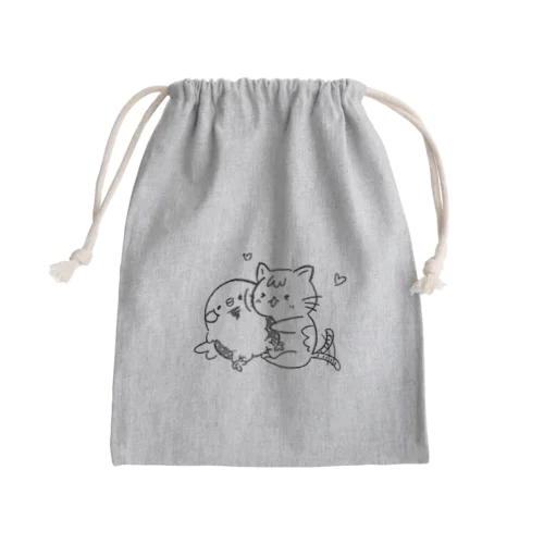 ぼくとともだち Mini Drawstring Bag