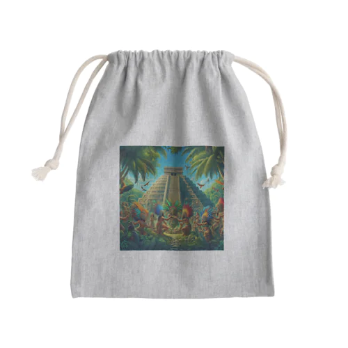 マヤの人々 Mini Drawstring Bag