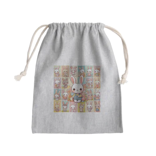 かわいいウサギちゃん Mini Drawstring Bag