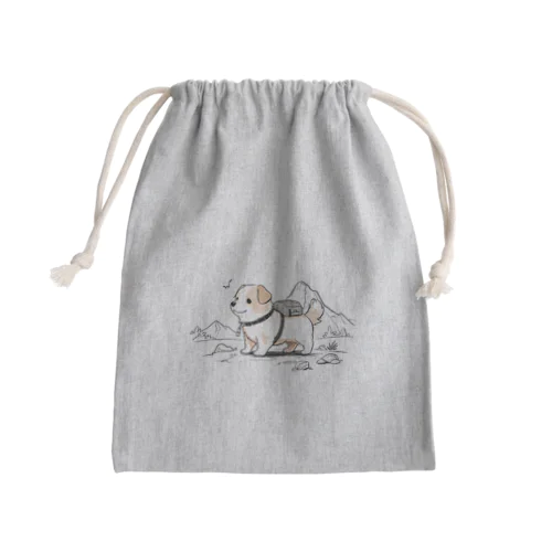かわいい犬のバックグラウン Mini Drawstring Bag