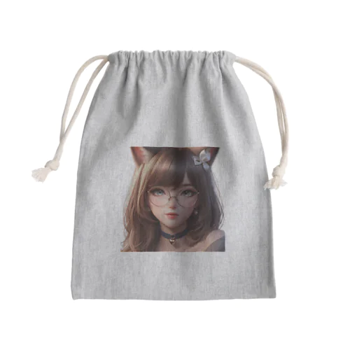 ねこニコばん Mini Drawstring Bag