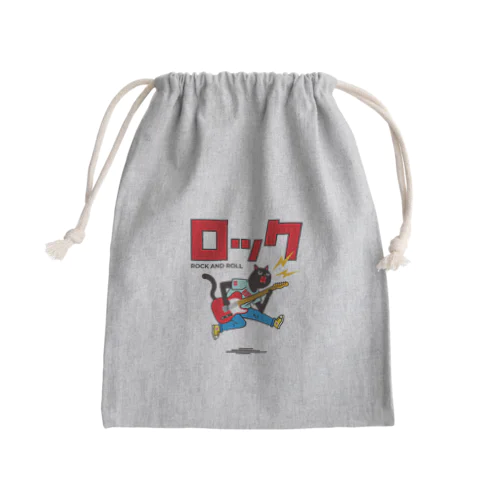 ロケンロールねこ Mini Drawstring Bag