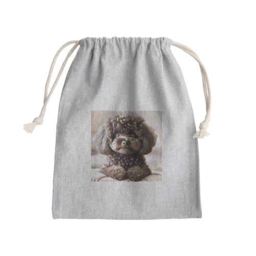 ふわふわ黒プーちゃん Mini Drawstring Bag