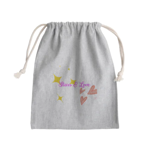 かわいいロゴふちなしver. Mini Drawstring Bag