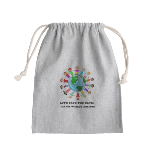 SAVE EARTH FOR CHILDREN (9) Mini Drawstring Bag