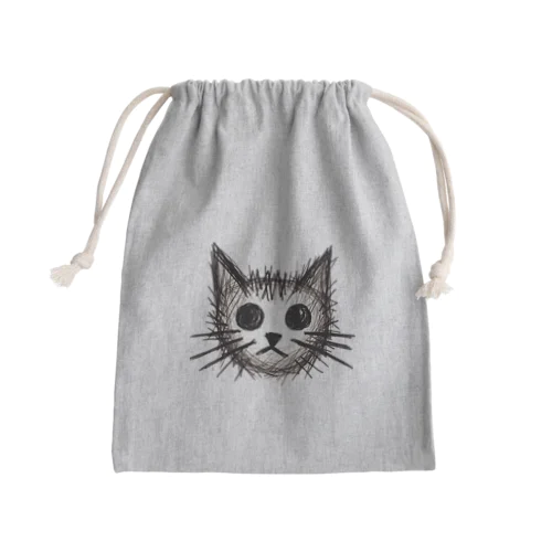 ねこ落書き Mini Drawstring Bag