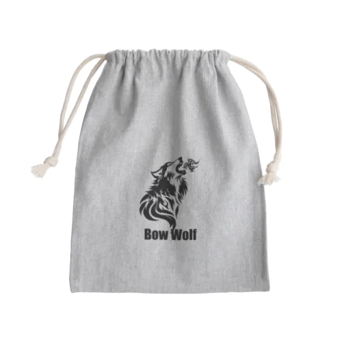 Bow Wolf Mini Drawstring Bag