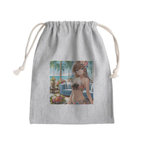 海と南国と水着と　夏休み Mini Drawstring Bag