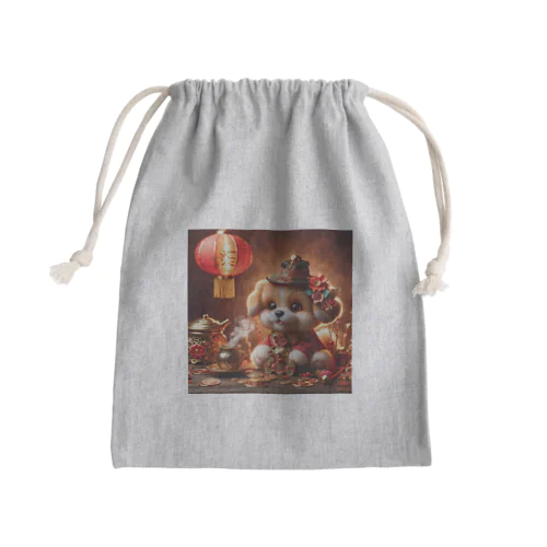 金運アップの小型犬の神様 Mini Drawstring Bag