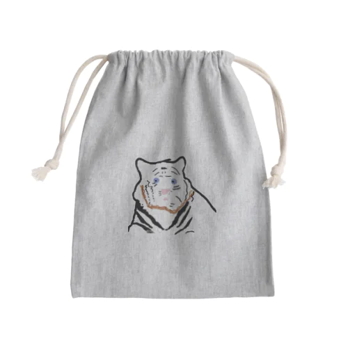 ホワイトタイガー Mini Drawstring Bag