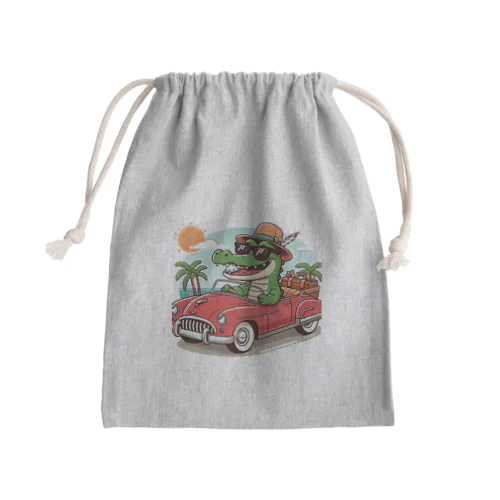 ワニワニドライブ Mini Drawstring Bag