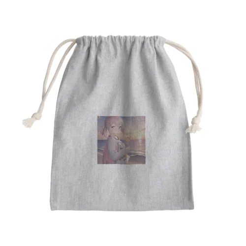 夕日とフグ Mini Drawstring Bag