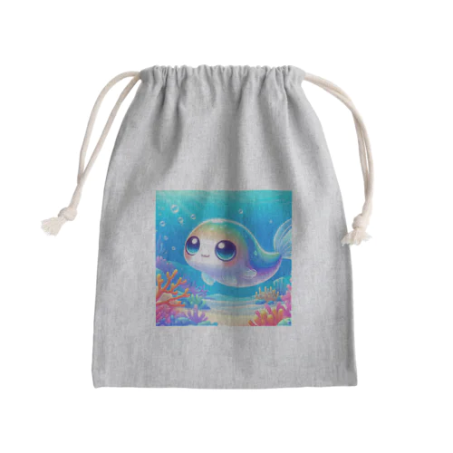 キュートなお魚さんの冒険 Mini Drawstring Bag