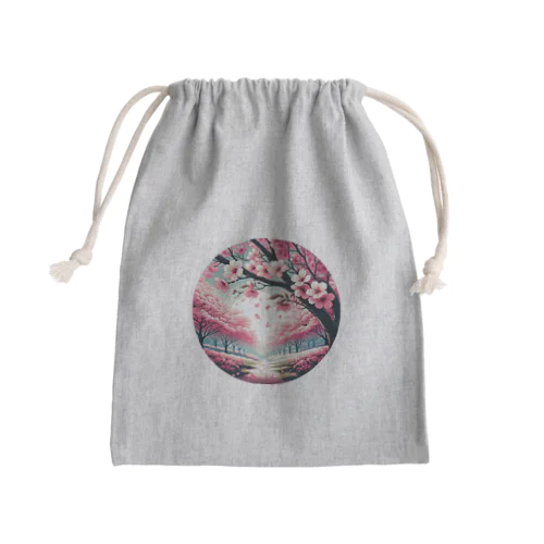 桜と季節感 Mini Drawstring Bag