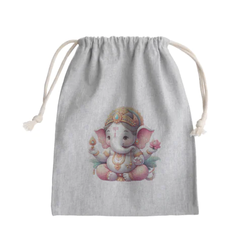 ぽってりゆる可愛ガネーシャ Mini Drawstring Bag