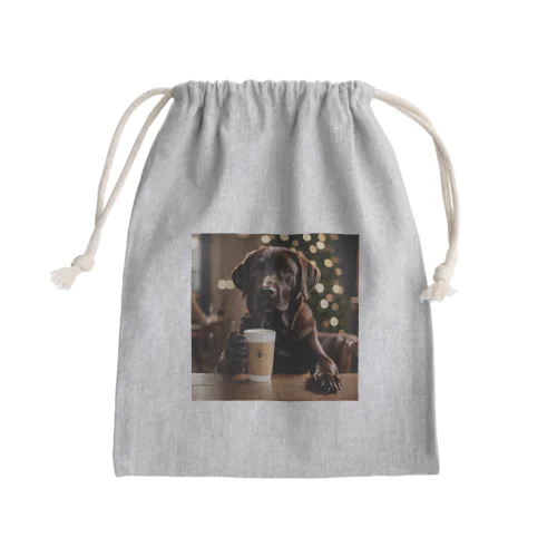 カフェレトリーバー Mini Drawstring Bag