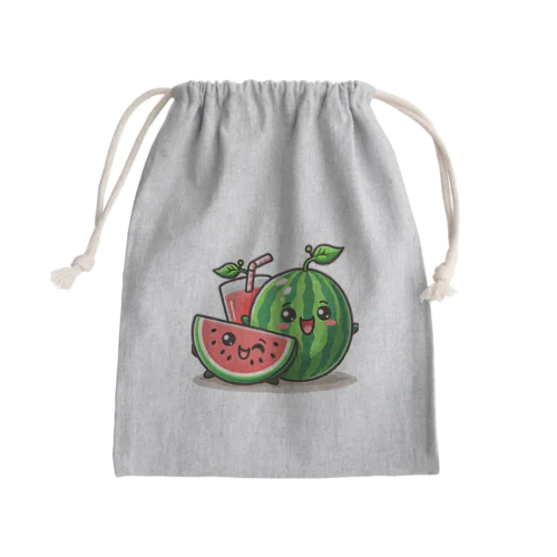 西瓜 Mini Drawstring Bag