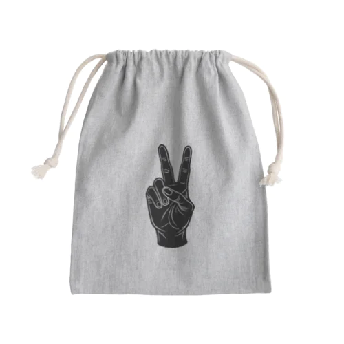 ピースサイン Mini Drawstring Bag