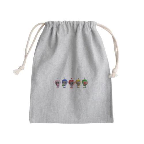 のんびりヒーローズ Mini Drawstring Bag