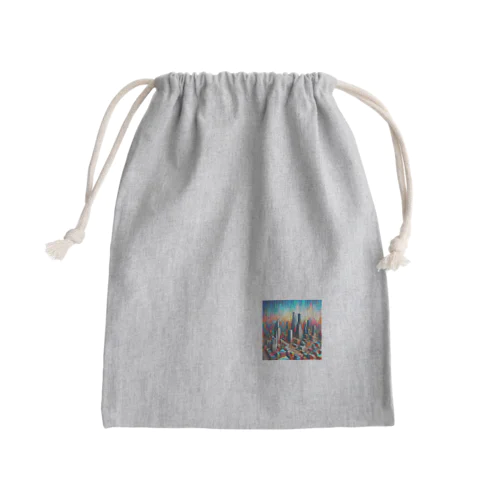 派手な街並 Mini Drawstring Bag